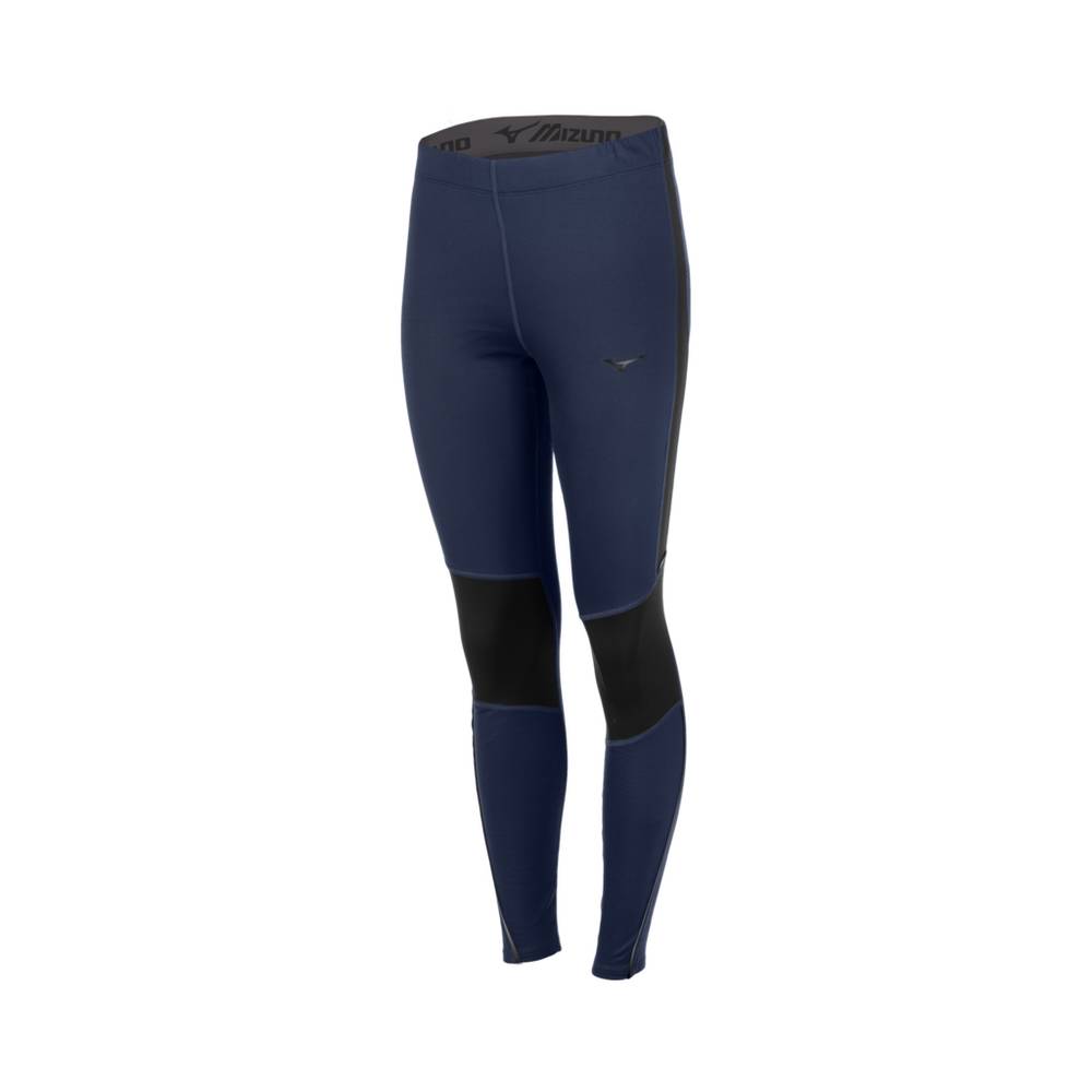 Leggings Mizuno Breath Thermo® - Mulher - Azul Anil/Pretas - DMVKP1359